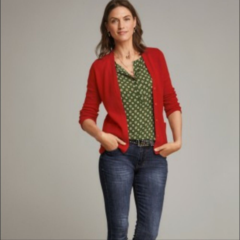 cAbi Passage Cardigan Style #3888 Molten Lava 2020 collection womens Medium